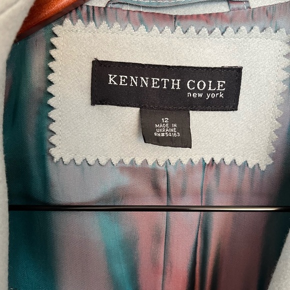 Kenneth Cole New York Gray blue Wool Coat size 12 - Picture 5 of 5